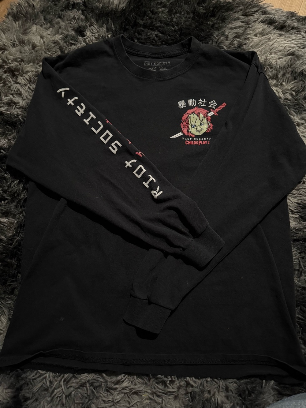 Riot Society Black Graphic Long-Sleeve Shirt - Childsplay Design